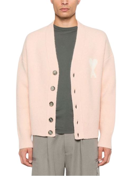 Cardigan Ami de Coeur con logo AMI PARIS | UKC365KN01356807